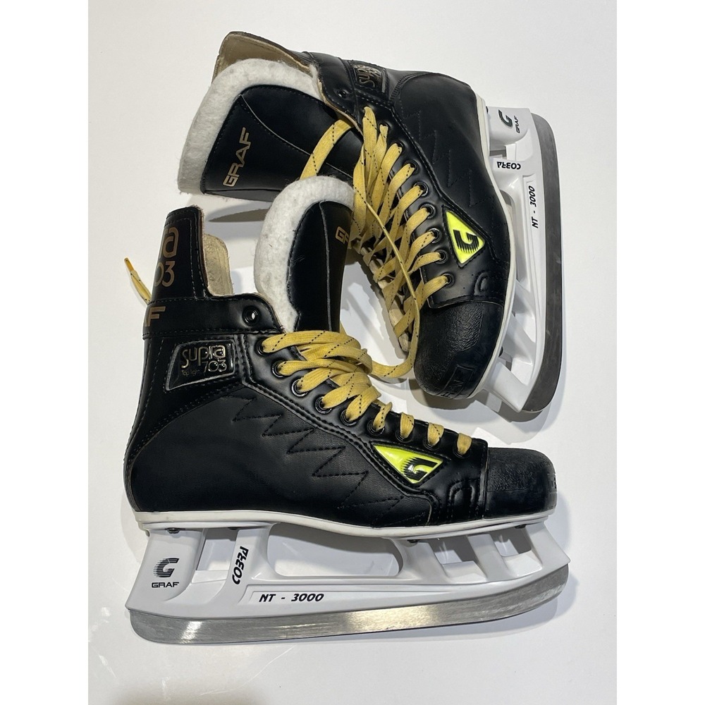 Graf Supra 703 Top Light Ice Hockey Skates Men's 9.5 R Cobra NT-3000 11" Insole